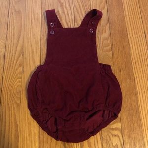 Burgundy Corduroy Romper 18-24 Months